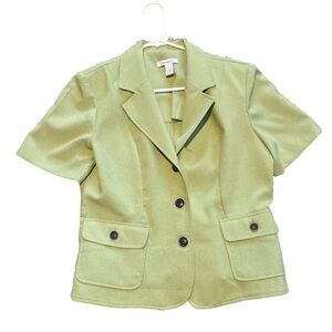 Dressbarn Y2K Vintage Sage Blazer womans Size 10
